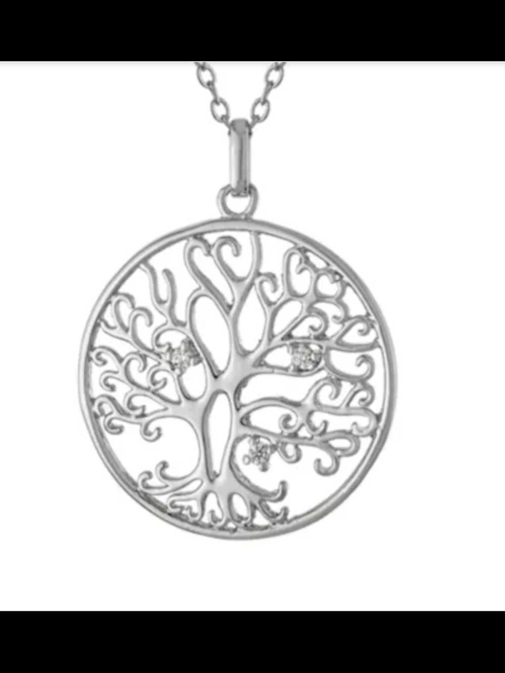 Elegant Silver Tree of Life Pendant Necklace